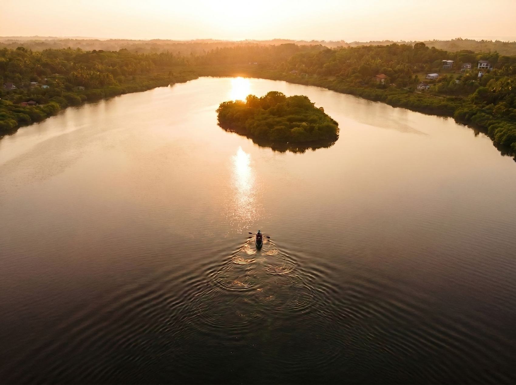First light over the lagoon