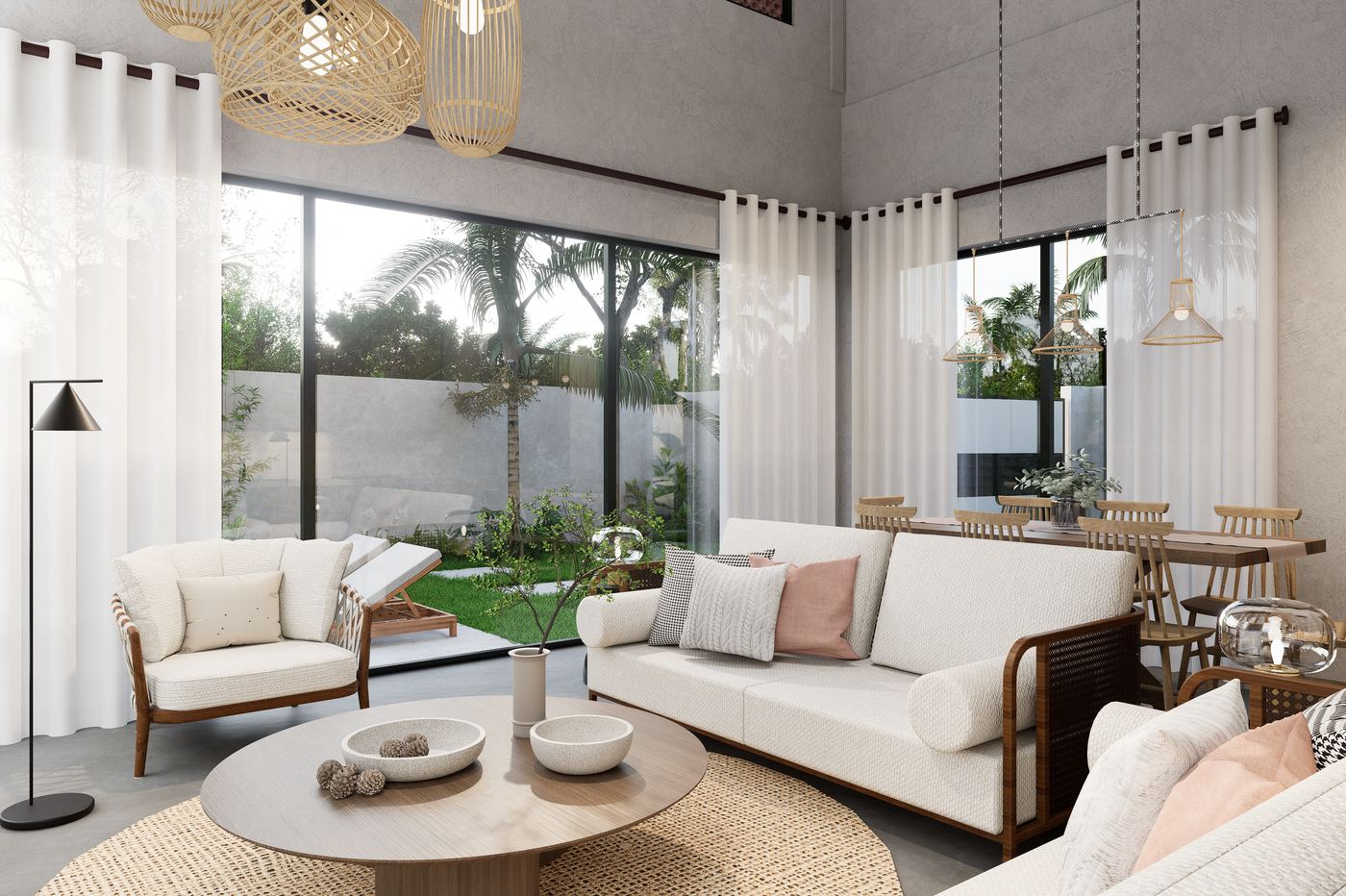 Lounge opening to the garden